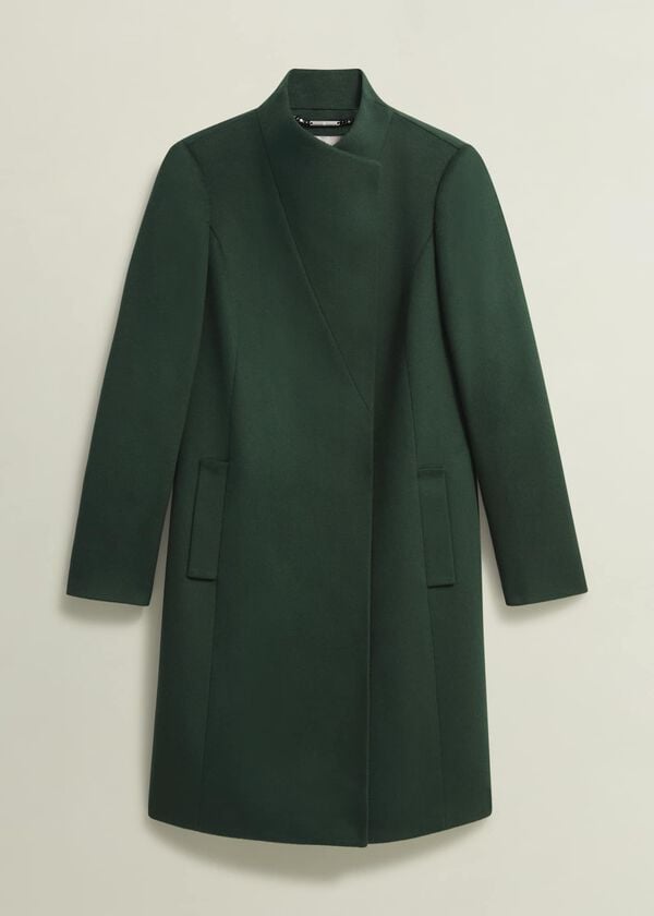 Hobbs Petite Marissa Wool Coat Bay Green