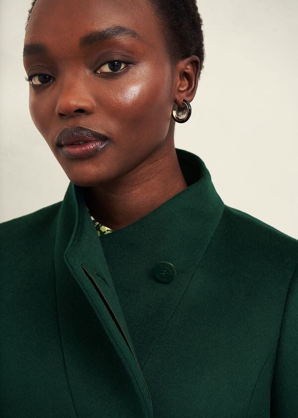 Hobbs Petite Marissa Wool Coat Bay Green