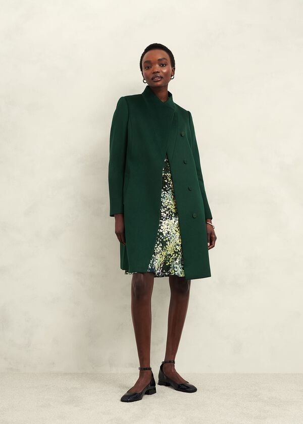hobbs Petite Marissa Wool Coat Bay Green