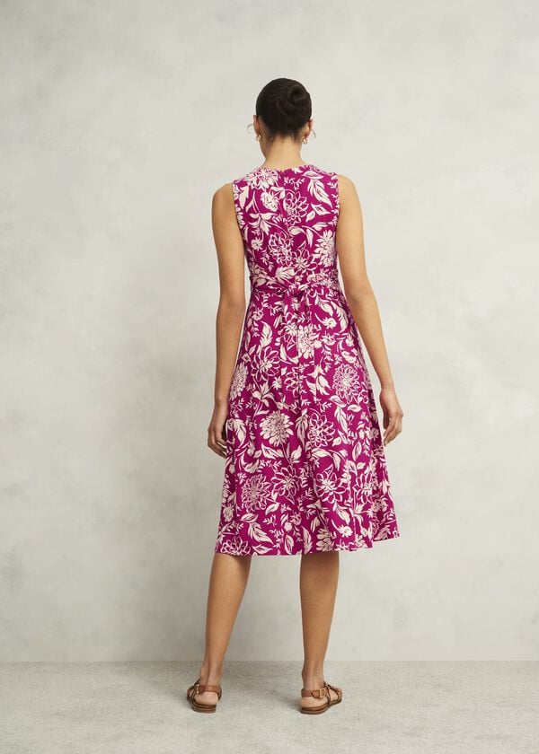 Hobbs Petite Marylise Jersey Dress Pink Cream