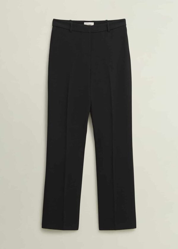Hobbs Petite Maya Straight Trousers Black