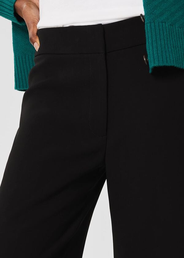 Hobbs Petite Mel Straight Trousers Black