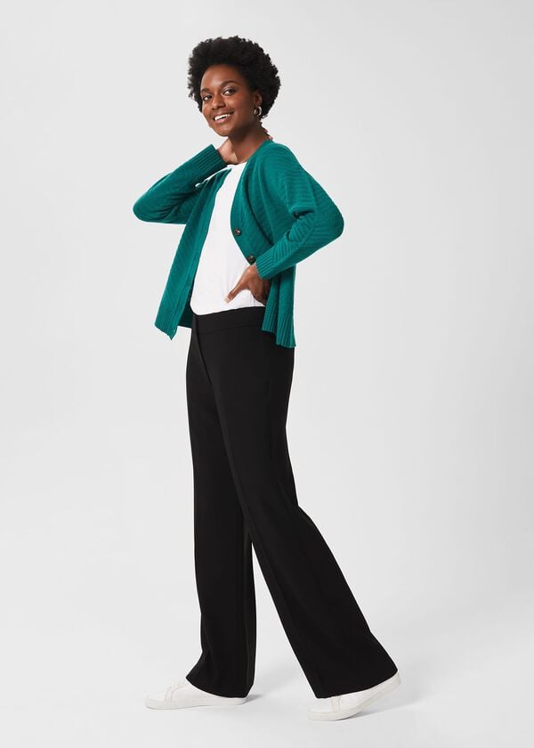 Hobbs Petite Mel Straight Trousers Black