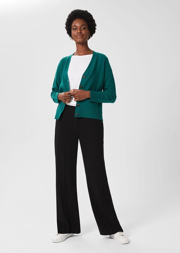 hobbs Petite Mel Straight Trousers Black