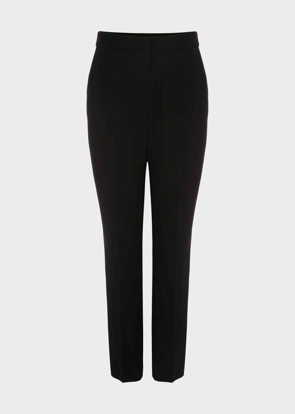 Hobbs Petite Mel Tapered Trousers Black