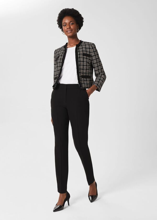 hobbs Petite Mel Tapered Trousers Black