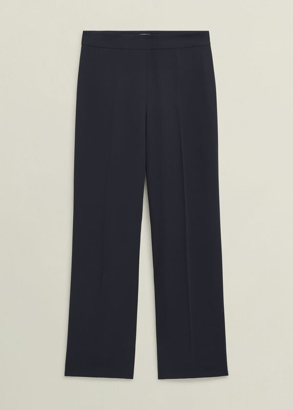 Hobbs Petite Mel Wide Trousers Navy