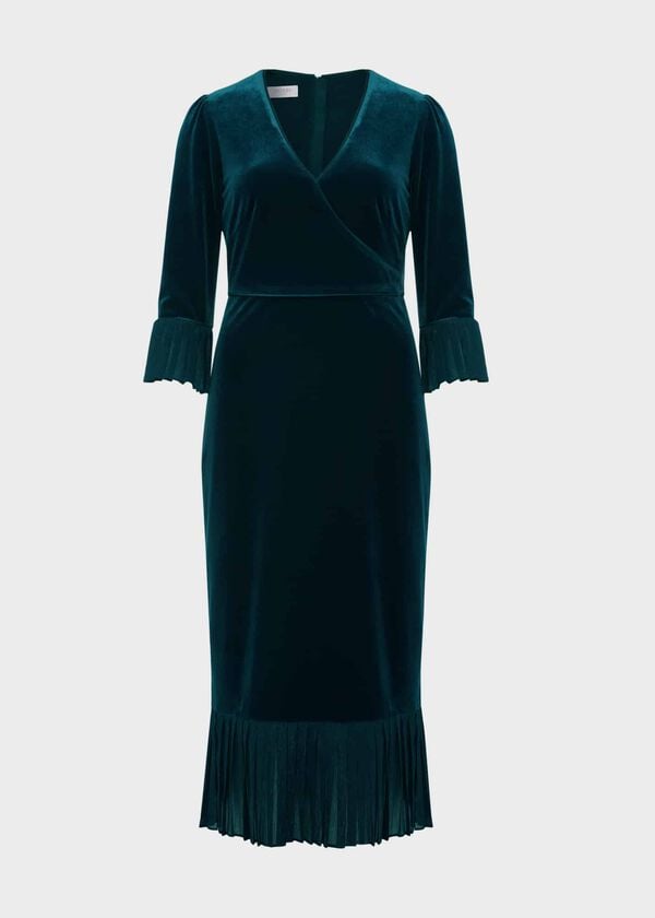 Hobbs Petite Melodie Dress Evergreen