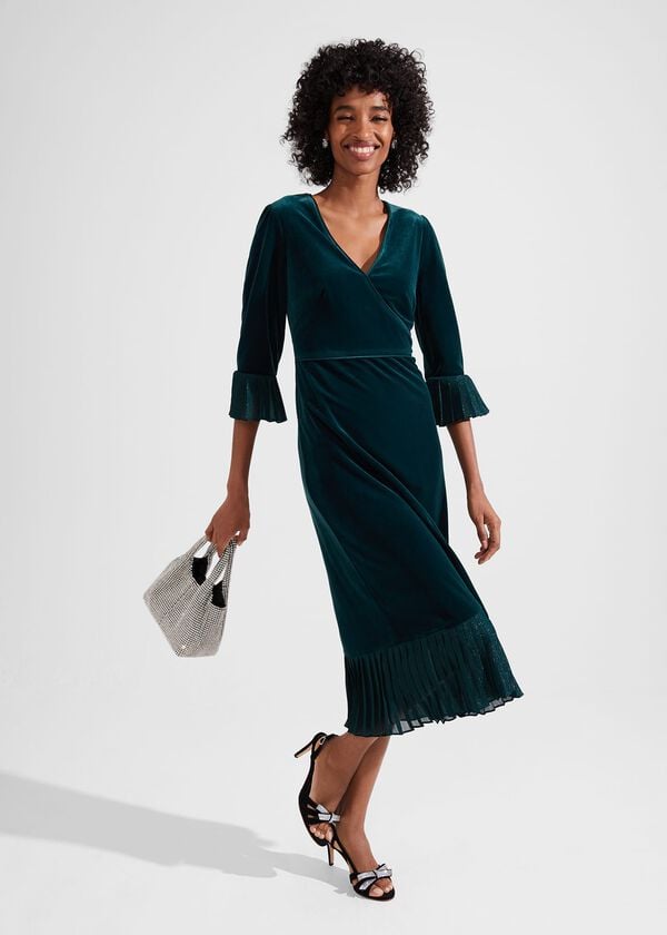 hobbs Petite Melodie Dress Evergreen