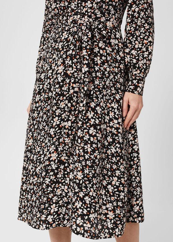 Hobbs Petite Morgen Dress Black Multi