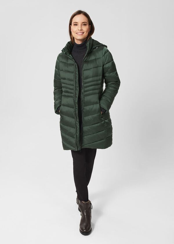 hobbs Petite Nessie Puffer Rich Sage Green