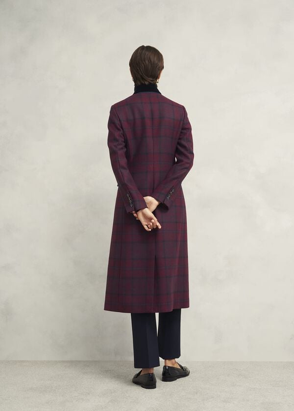 Hobbs Petite Patricia Wool Blend Coat Pink Multi