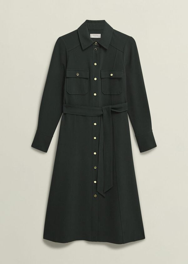 Hobbs Petite Pricilla Dress Rich Green