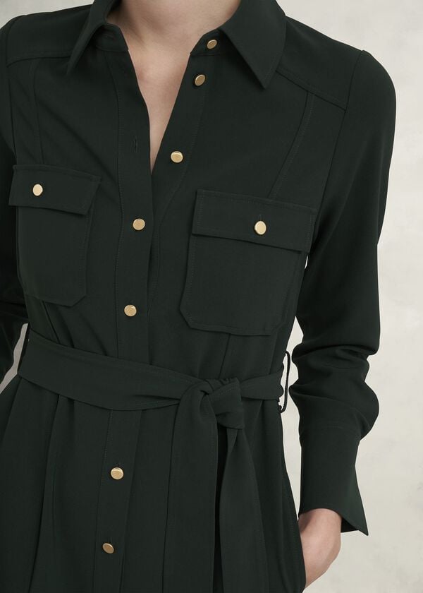 Hobbs Petite Pricilla Dress Rich Green