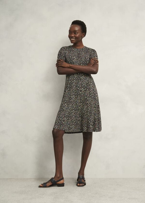 hobbs Petite Rima Jersey Dress Multi