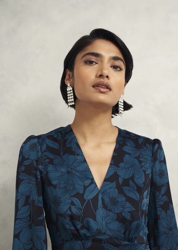 Hobbs Petite Romina Dress Black Kyanite