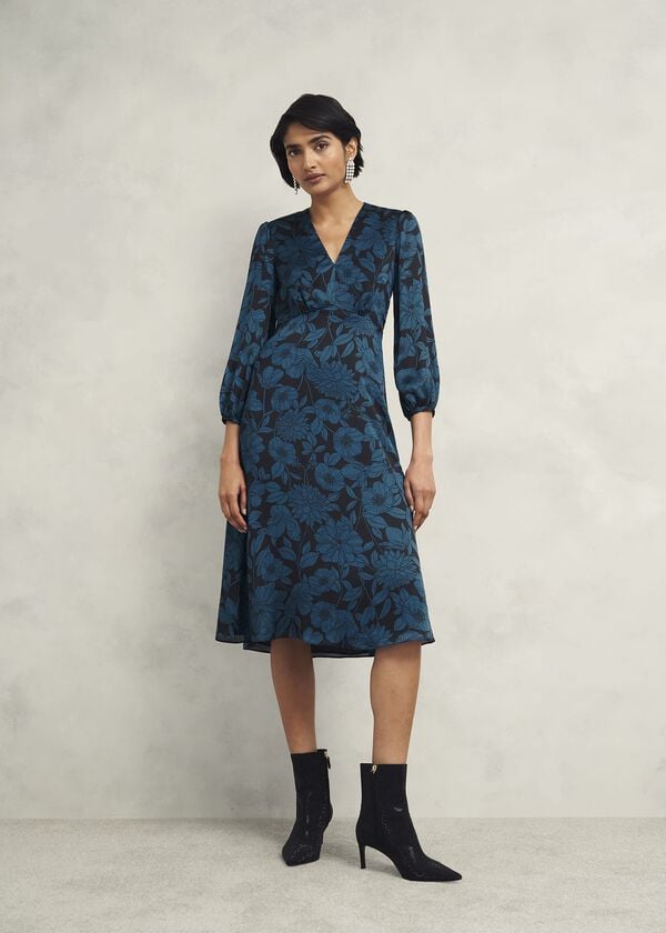 hobbs Petite Romina Dress Black Kyanite