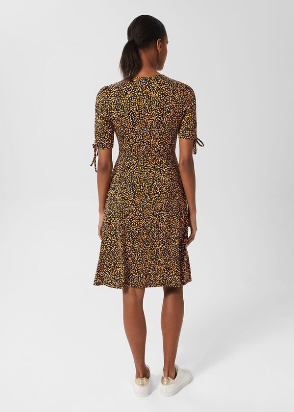 Hobbs Petite Samantha Dress Navy Multi