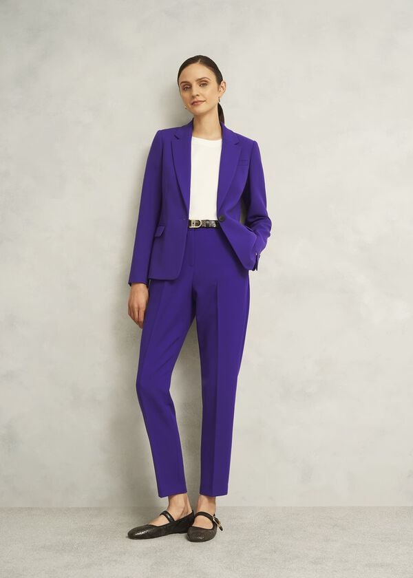 hobbs Petite Sami Tapered Trousers Jewel Purple