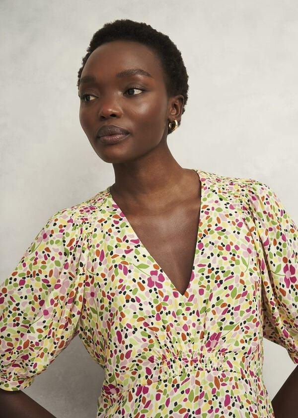 Hobbs Petite Santana Dress Ivory Multi