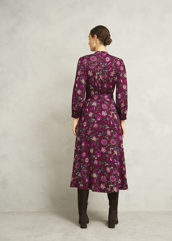 Hobbs Petite Sofia Dress Red Multi