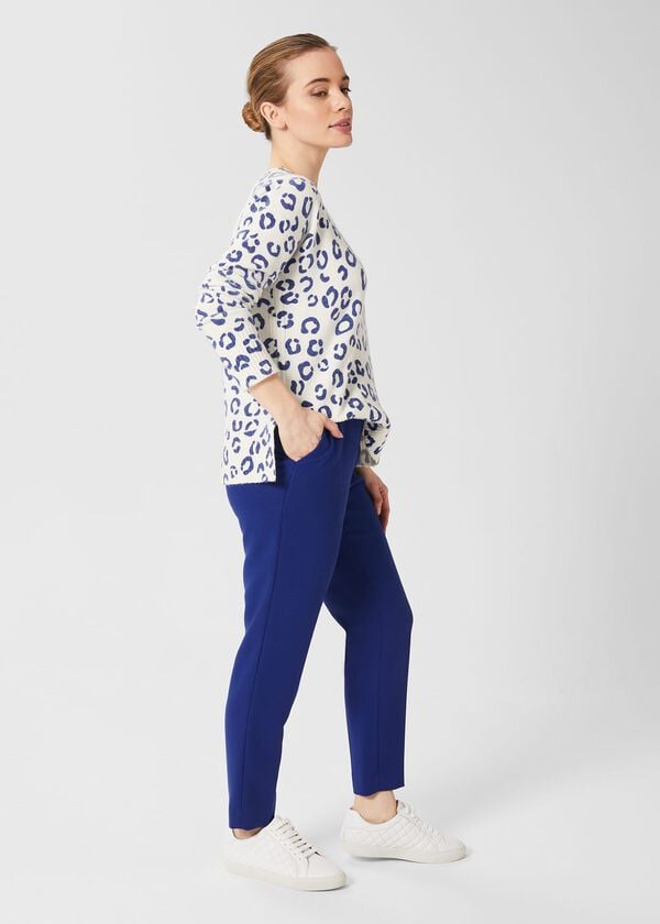 Hobbs Petite Suki Slim Trousers Cobalt Blue