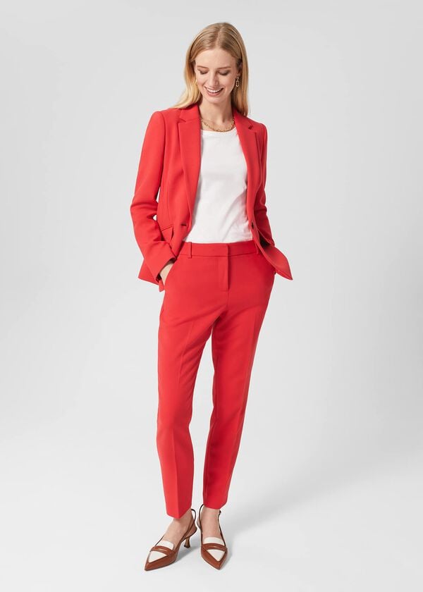 hobbs Petite Suki Trousers Flame Red