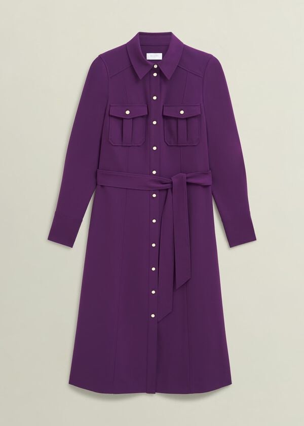 Hobbs Petite Violet Dress Vibrant Purple