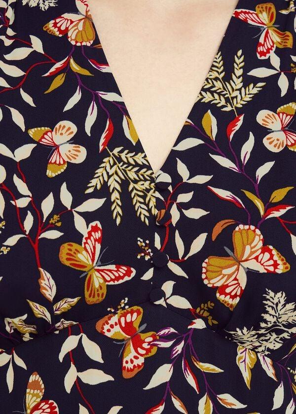 Hobbs Petite Zainah Dress Navy Multi