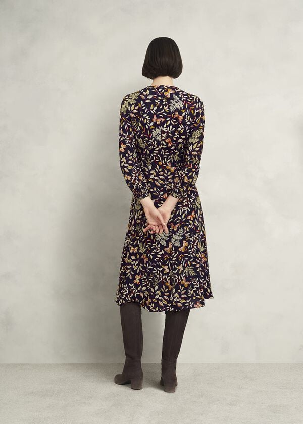 Hobbs Petite Zainah Dress Navy Multi