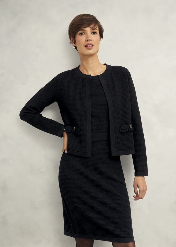 hobbs Petra Knitted Jacket Black