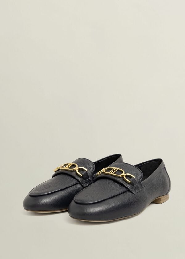 Hobbs Pheobe Leather Loafers Hobbs Navy