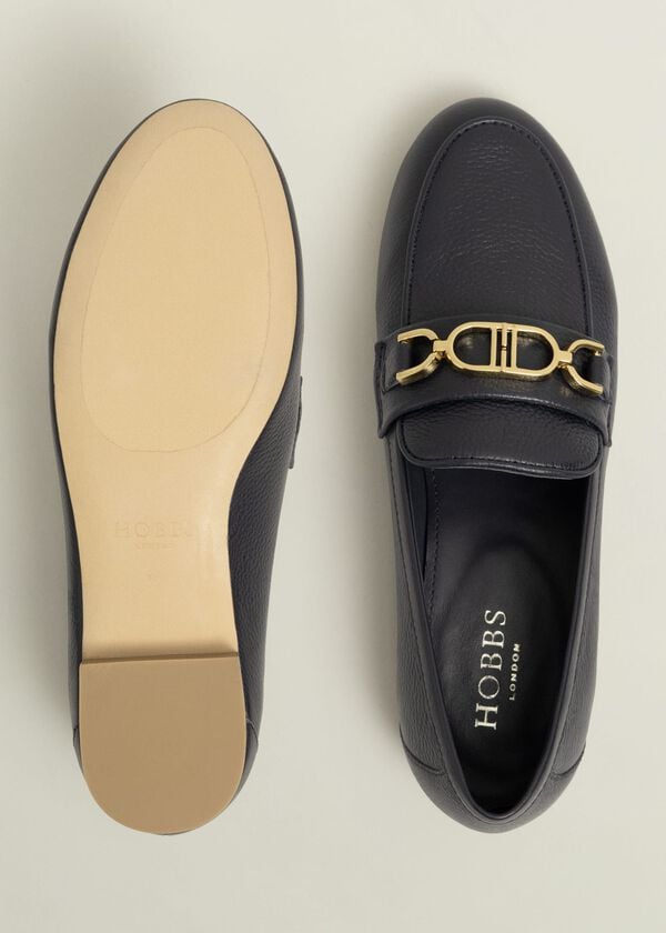 Hobbs Pheobe Leather Loafers Hobbs Navy