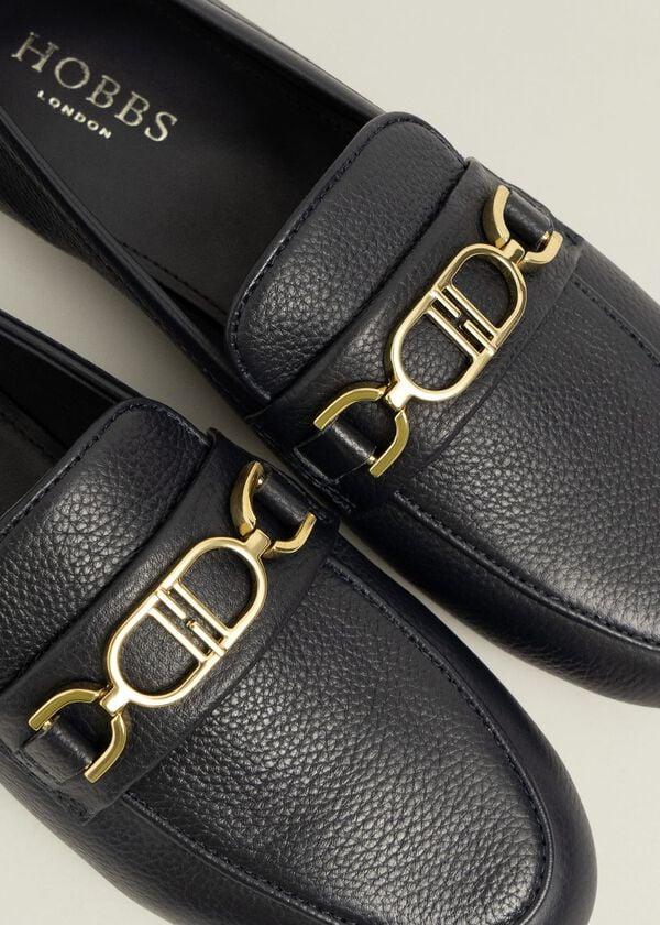 Hobbs Pheobe Leather Loafers Hobbs Navy