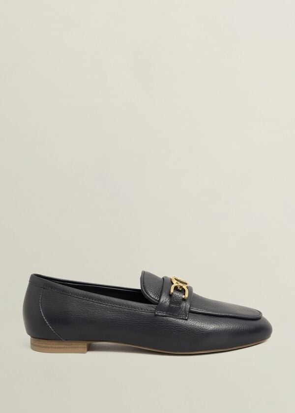 hobbs Pheobe Leather Loafers Hobbs Navy