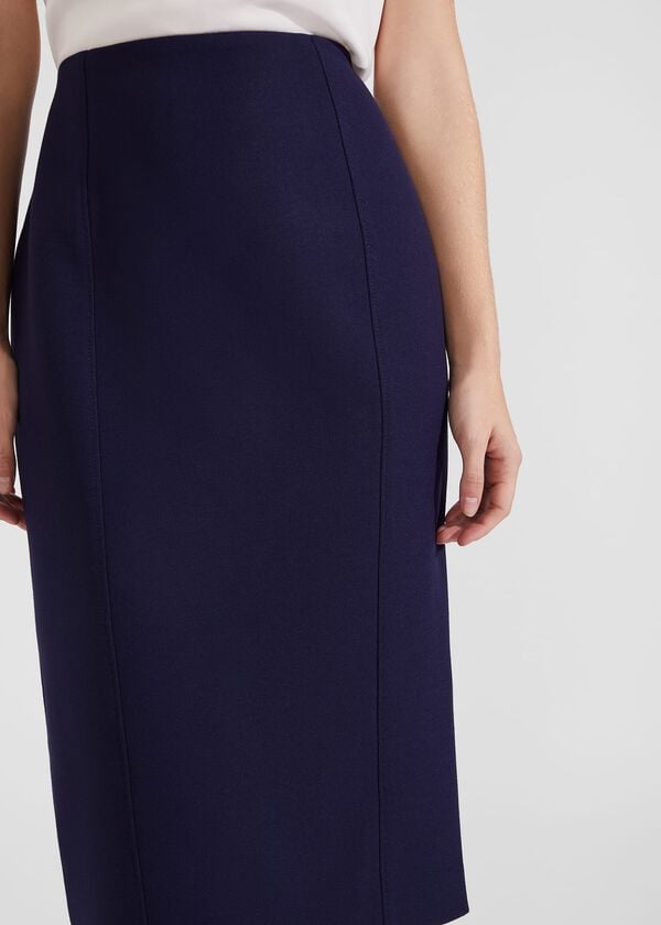 Hobbs Phoebe Pencil Skirt Dark Midnight