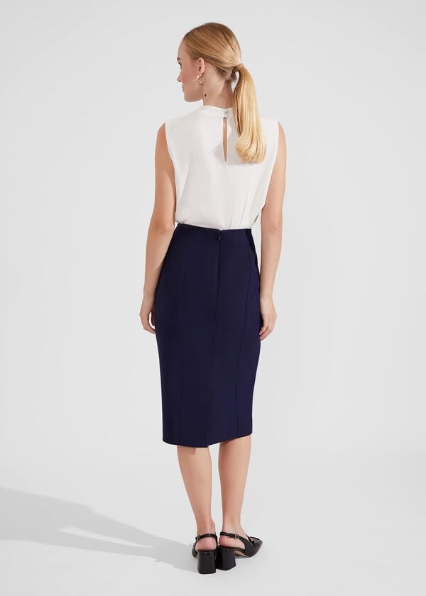 Hobbs Phoebe Pencil Skirt Dark Midnight