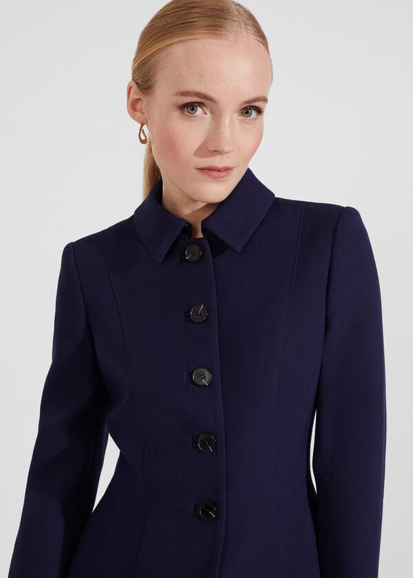 Hobbs Phoebe Sculpted Jacket Dark Midnight