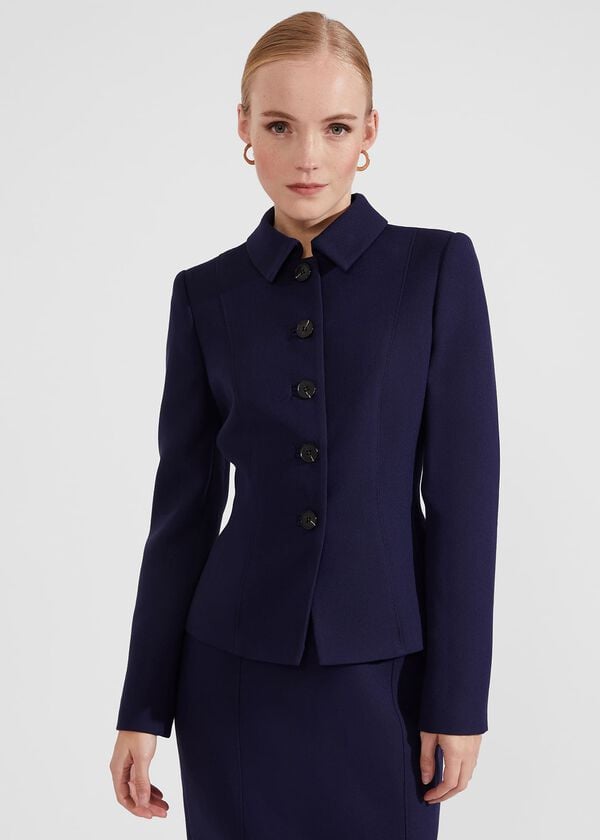 hobbs Phoebe Sculpted Jacket Dark Midnight