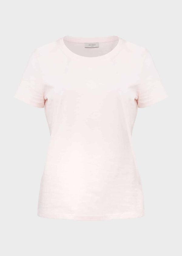 Hobbs Pixie Cotton T-Shirt Warm Pink