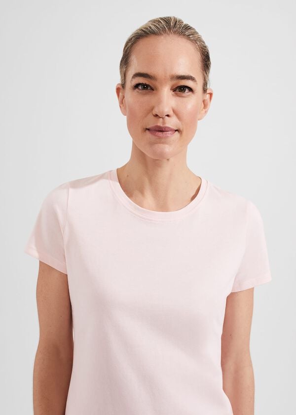 Hobbs Pixie Cotton T-Shirt Warm Pink