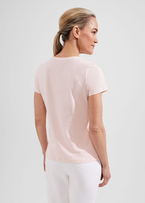 Hobbs Pixie Cotton T-Shirt Warm Pink