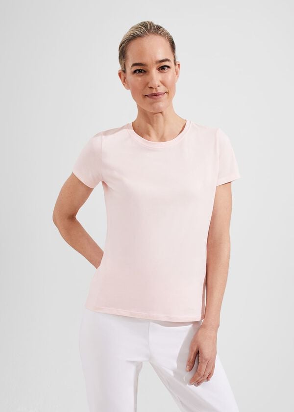 hobbs Pixie Cotton T-Shirt Warm Pink