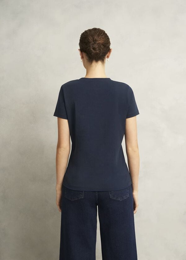 Hobbs Pixie Print T-Shirt Navy Multi