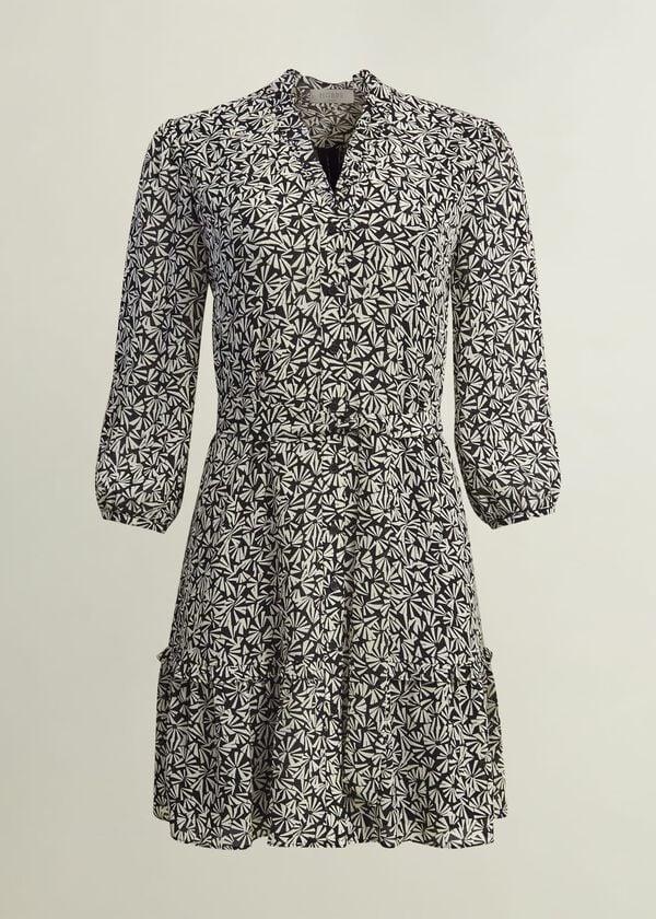 Hobbs Polly Dress Navy Cream