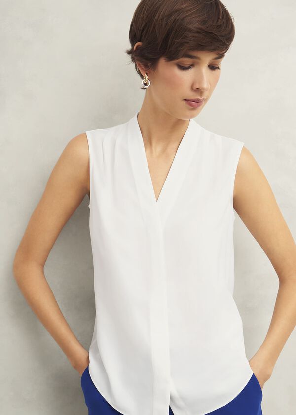 Hobbs Poppy Blouse Ivory