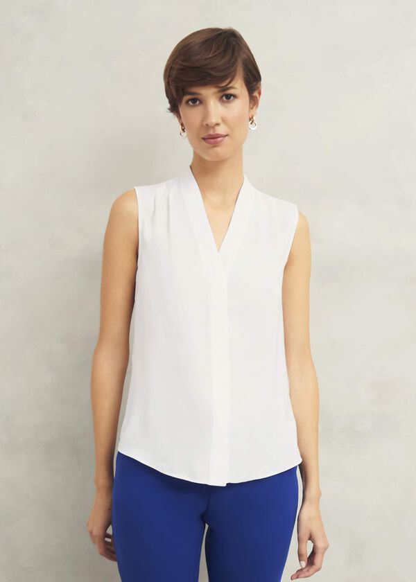 hobbs Poppy Blouse Ivory