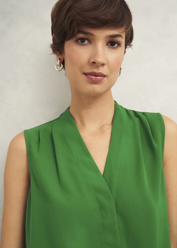 Hobbs Poppy Blouse Lush Green