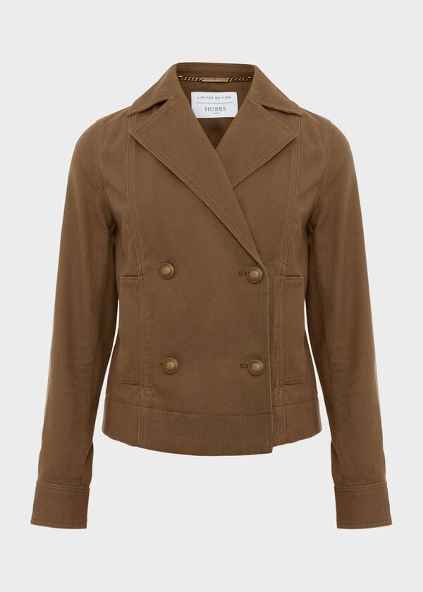 Hobbs Prior Cotton Jacket Khaki Green