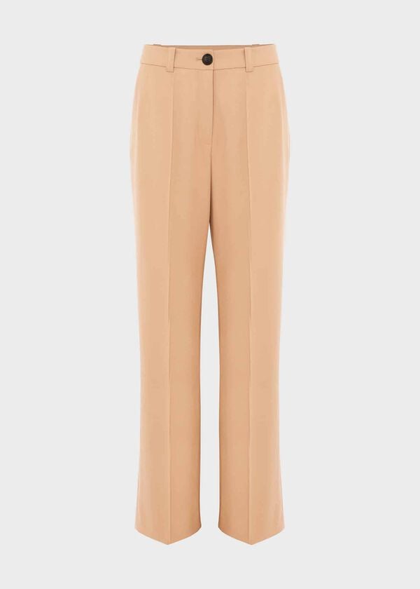 Hobbs Prisha Straight Trousers Camel